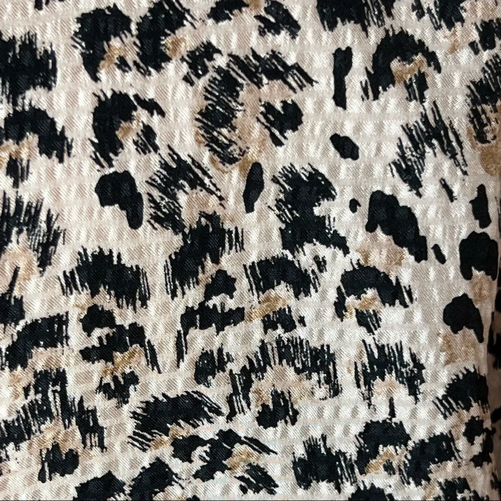 Rebecca Taylor Silk Leopard / Cheetah Print Dress - Size 12 - Picture 9 of 12